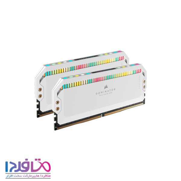 رم کورسیر دو کاناله 64 گیگابایت مدل Dominator Platinum RGB WH فرکانس 5600 مگاهرتز