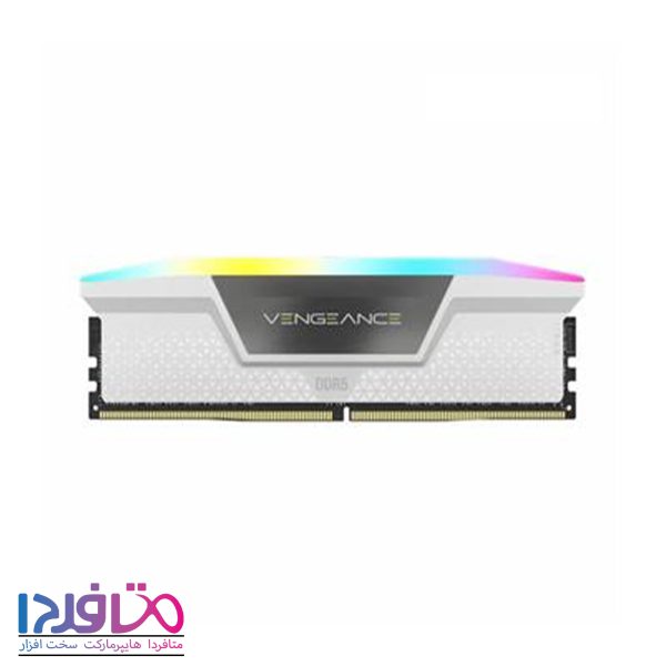 رم کورسیر دو کاناله 32 گیگابایت مدل VENGEANCE RGB White فرکانس 5200 مگاهرتز