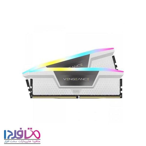 رم کورسیر دو کاناله 64 گیگابایت مدل VENGEANCE RGB PRO White فرکانس 5600 مگاهرتز